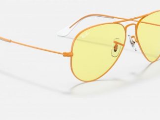 Ray Ban Aviator Solid Evolve RB3025 Sunglasses Yellow Photochromic