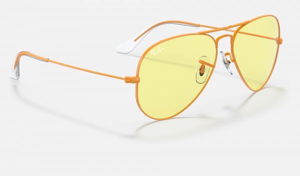 Ray Ban Aviator Solid Evolve RB3025 Sunglasses Yellow Photochromic Evolve  Orange – perfect replica raybans sunglasses uk