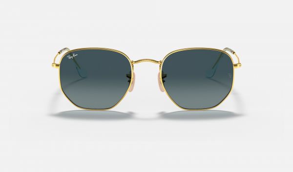 Ray Ban Hexagonal Flat Lenses RB3548 Sunglasses Gradient + Gold frame ...